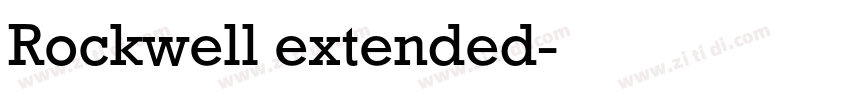 Rockwell extended字体转换